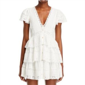 LoveShackFancy Binselle flutter sleeve mini dress